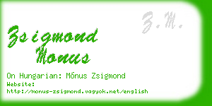 zsigmond monus business card